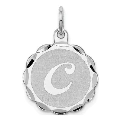 Sterling Silver Letter C Charm