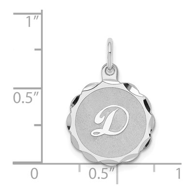 Sterling Silver Letter D Charm – view 5