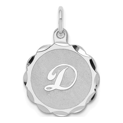 Sterling Silver Letter D Charm