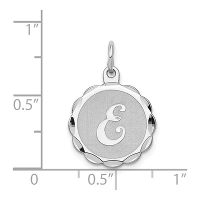 Sterling Silver Letter E Pendant – view 5