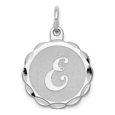Sterling Silver Letter E Pendant