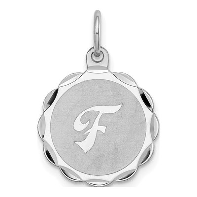 Sterling Silver Letter F Pendant
