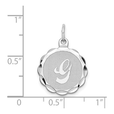 Sterling Silver Letter G Pendant – view 5