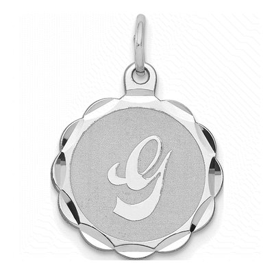 Sterling Silver Letter G Pendant