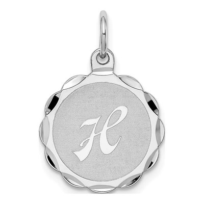 Sterling Silver Letter H Pendant
