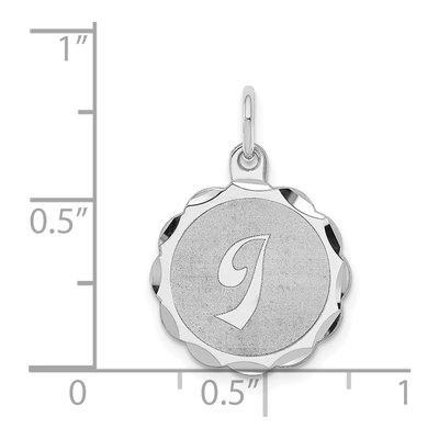 Sterling Silver Letter I Initial Pendant – view 5