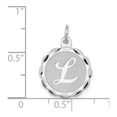 Sterling Silver Letter L Pendant – view 5