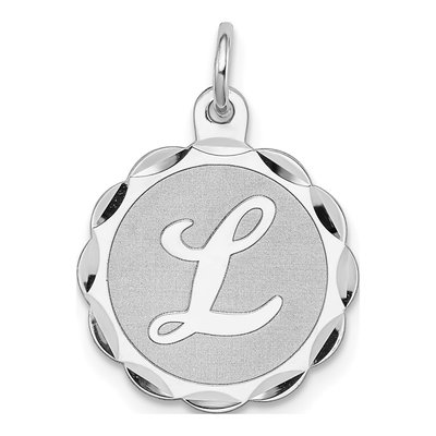 Sterling Silver Letter L Pendant