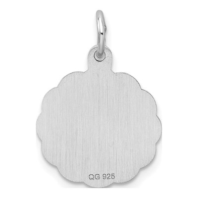 Sterling Silver Letter M Pendant – view 4
