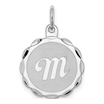 Sterling Silver Letter M Pendant