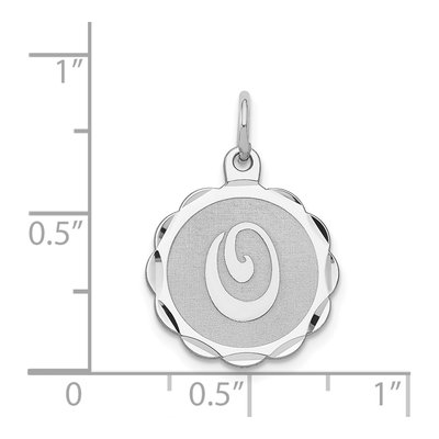 Sterling Silver Letter O Pendant – view 5