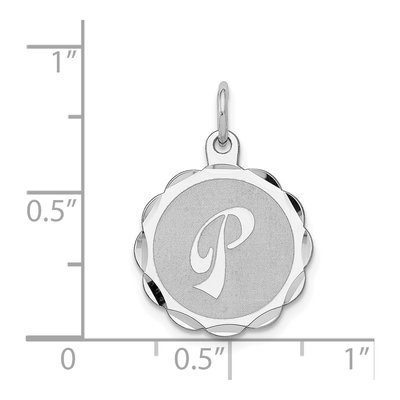 Sterling Silver Letter P Pendant – view 5