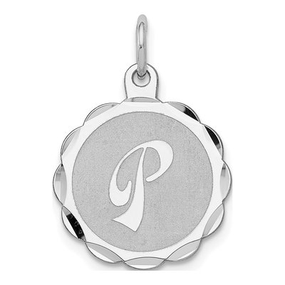 Sterling Silver Letter P Pendant
