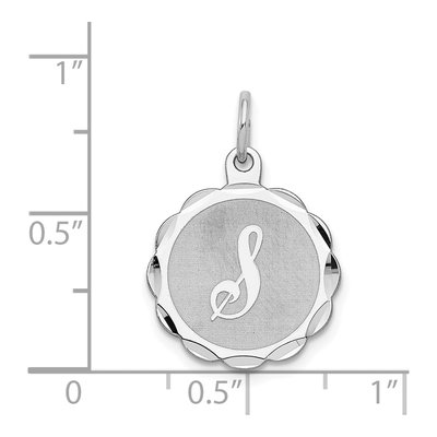 Sterling Silver Letter S Pendant – view 5