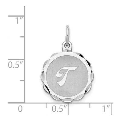 Sterling Silver Letter T Pendant – view 5