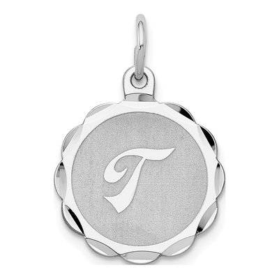 Sterling Silver Letter T Pendant