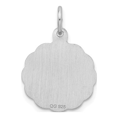 Sterling Silver Letter V Pendant – view 4