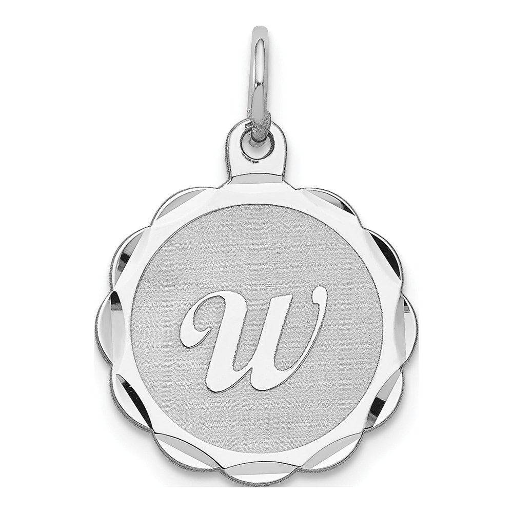 Sterling Silver Gold-Plated Goldplated Brocaded Letter With Initial Pendant