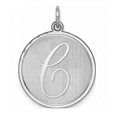 Sterling Silver Letter C Charm