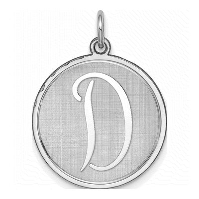 Sterling Silver Letter D Pendant