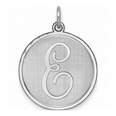 Sterling Silver Letter E Charm