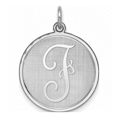 Sterling Silver Letter F Charm
