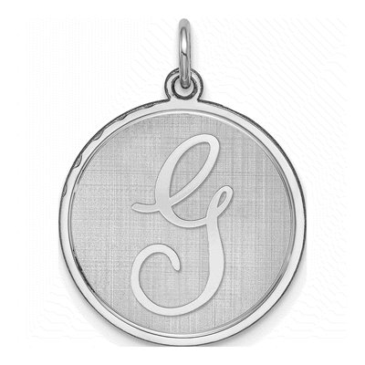 Sterling Silver Letter G Pendant