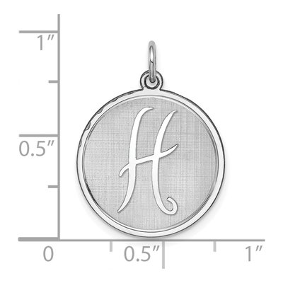 Sterling Silver Letter H Charm – view 3