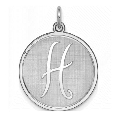 Sterling Silver Letter H Charm
