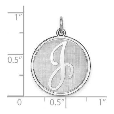 Sterling Silver Letter J Charm – view 3