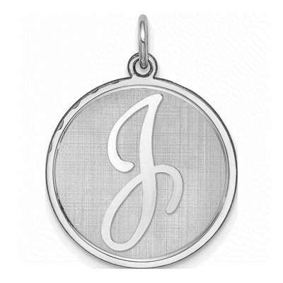 Sterling Silver Letter J Charm