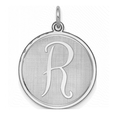 Sterling Silver Letter R Pendant
