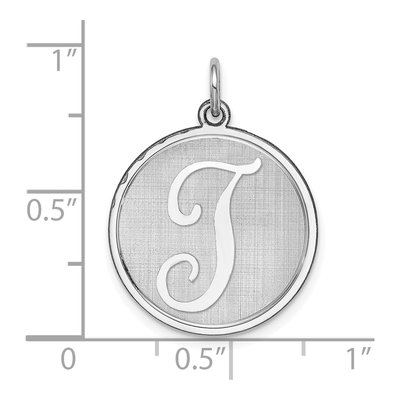Sterling Silver Letter T Charm – view 3