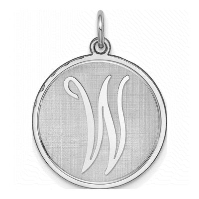 Sterling Silver Letter W Charm