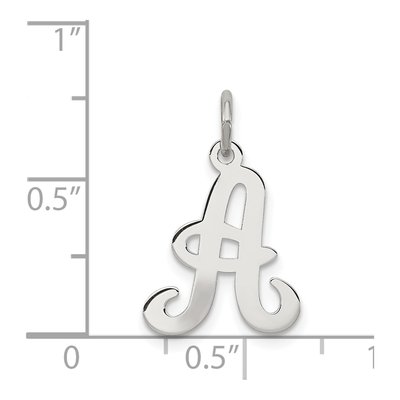 Sterling Silver Letter A Pendant – view 3