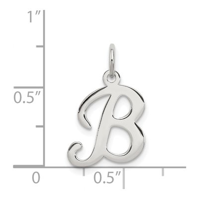Sterling Silver Letter B Charm – view 4