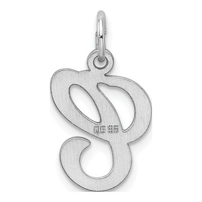 Sterling Silver Letter C Pendant – view 4
