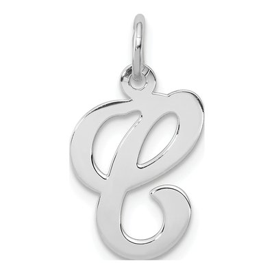 Sterling Silver Letter C Pendant