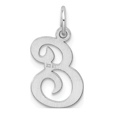 Sterling Silver Letter E Charm – view 4