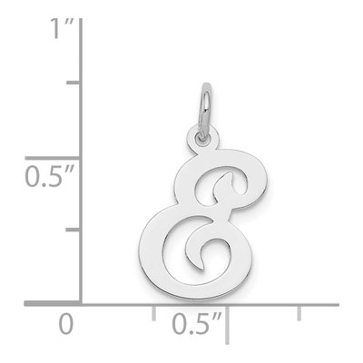 Sterling Silver Letter E Charm – view 5