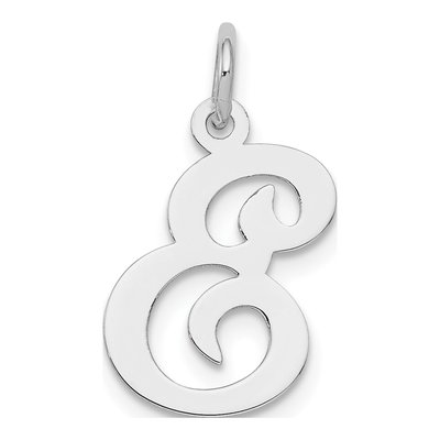 Sterling Silver Letter E Charm