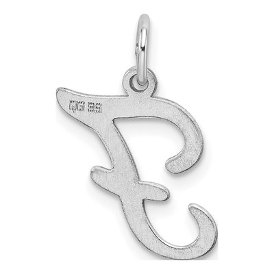 Sterling Silver Letter F Charm – view 4