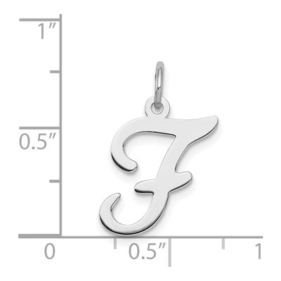 Sterling Silver Letter F Charm – view 5