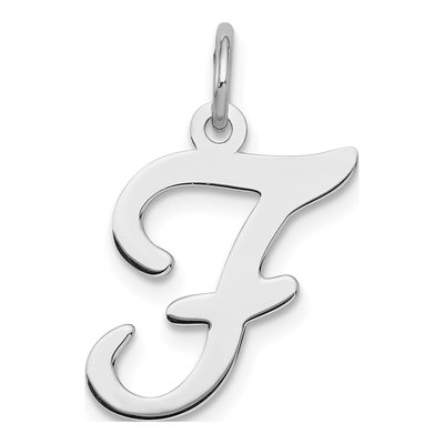 Sterling Silver Letter F Charm