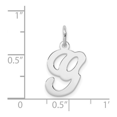 Sterling Silver Letter G Pendant – view 3