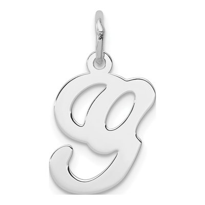 Sterling Silver Letter G Pendant