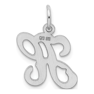 Sterling Silver Letter H Charm – view 4