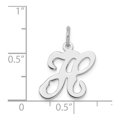 Sterling Silver Letter H Charm – view 5