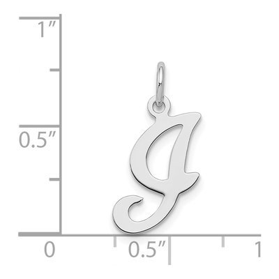 Sterling Silver Letter I Initial Pendant – view 5