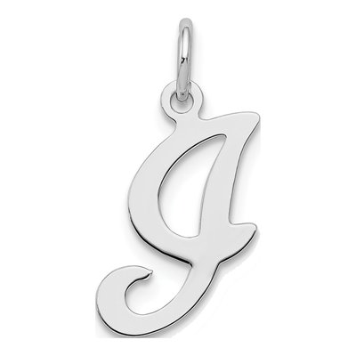 Sterling Silver Letter I Initial Pendant